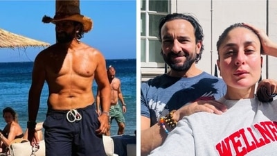 Kareena Kapoor shared a shirtless picture of Saif Ali Khan from their Europe holiday. Kareena Kapoor shared a shirtless picture of Saif Ali Khan from their Europe holiday.