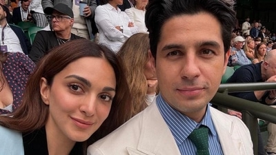 Kiara Advani and Sidharth Malhotra at the Wimbledon match. Kiara Advani and Sidharth Malhotra at the Wimbledon match.