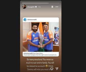 Ritika Sajdeh's post for Rahul Dravid Ritika Sajdeh's post for Rahul Dravid