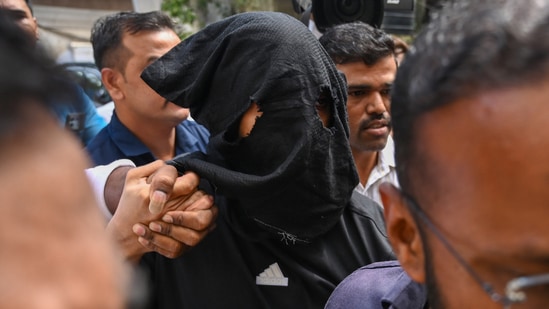 Mihir Shah, the main accused in the Worli BMW hit-and-run case, was produced before the Sewree court on Wednesday. (Photo by Raju Shinde/HT Photo)