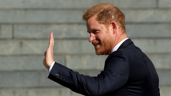 Britain's Prince Harry arrives to attend the Invictus Games Foundation 10th Anniversary Service of Thanksgiving at St Paul’s Cathedral, in London, Britain, May 8, 2024. REUTERS/Toby Melville/File Photo(REUTERS)