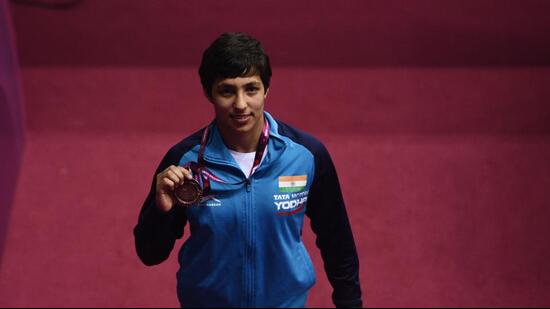 Indian wrestler Anshu Malik will compete in the 57kg division at the Paris Olympics. (Vipin Kumar/HT PHOTO)