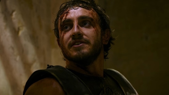 Paul Mescal in a still from Gladiator II trailer.