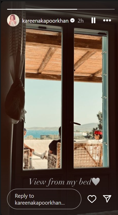 Kareena Kapoor shares bedroom view from her Europe holiday.