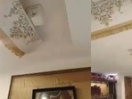 The unusual ceiling fan was spotted at a restaurant in Bengaluru.