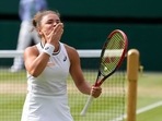 Jasmine Paolini of Italy celebrates after defeating Donna Vekic of Croatia. Jasmine Paolini of Italy celebrates after defeating Donna Vekic of Croatia.