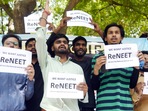 NEET aspirants protest against the alleged irregularities in the NEET-UG examination NEET aspirants protest against the alleged irregularities in the NEET-UG examination