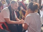 In the video posted on X, Rahul Gandhi consoles multiple people who express their lament regarding the ethnic clashes in the state (Biswa Kalyan Purkayastha | HT photo) In the video posted on X, Rahul Gandhi consoles multiple people who express their lament regarding the ethnic clashes in the state (Biswa Kalyan Purkayastha | HT photo)