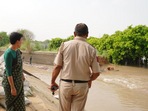 Repair work underway at Munak Canal to restore water supply in Delhi.(X/Atishi) Repair work underway at Munak Canal to restore water supply in Delhi.(X/Atishi)