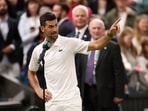 Serbia's Novak Djokovic gives a speech after winning his fourth round match against Denmark's Holger Rune 