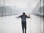 A generally cloudy sky with very light to light rain is expected in Delhi-NCR on Thursday. (Sanchit Khanna/HT Photo) A generally cloudy sky with very light to light rain is expected in Delhi-NCR on Thursday. (Sanchit Khanna/HT Photo)