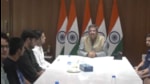Union Education Minister Dharmendra Pradhan on Thursday met a group of NEET-UG aspirants at his residence (Twitter/video screengrab) Union Education Minister Dharmendra Pradhan on Thursday met a group of NEET-UG aspirants at his residence (Twitter/video screengrab)
