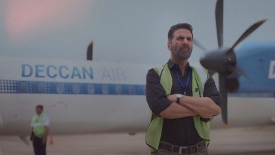 Akshay Kumar in a still from his upcoming film Sarfira. Akshay Kumar in a still from his upcoming film Sarfira.