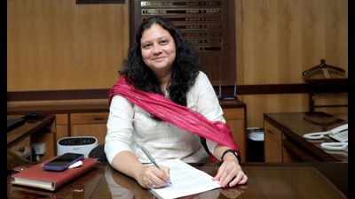 Anindita Mitra, a 2007-batch IAS officer of the Punjab cadre, had joined as municipal commissioner on August 23, 2021. (HT File) Anindita Mitra, a 2007-batch IAS officer of the Punjab cadre, had joined as municipal commissioner on August 23, 2021. (HT File)