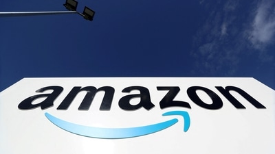 An Amazon logo is seen at its centre in Darlington, County Durham, Britain. (Reuters)