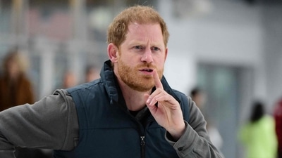 Prince Harry's message ahead of receiving the Pat Tillman Award at the ESPYs (AFP) Prince Harry's message ahead of receiving the Pat Tillman Award at the ESPYs (AFP)