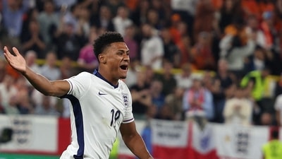 Ollie Watkins scored in the first minute of stoppage time. (AFP) Ollie Watkins scored in the first minute of stoppage time. (AFP)