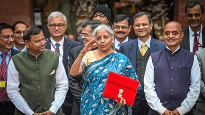 Finance minister Nirmala Sitharaman ahead of the presentation of the interim budget in Parliament. (Sanchit Khanna/HT) Finance minister Nirmala Sitharaman ahead of the presentation of the interim budget in Parliament. (Sanchit Khanna/HT)