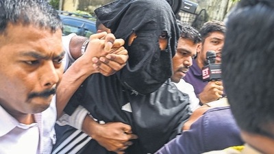 Mihir Shah, the main accused in the Worli BMW hit-and-run case, was produced before the Sewri court on Wednesday. (Raju Shinde/HT Photo) Mihir Shah, the main accused in the Worli BMW hit-and-run case, was produced before the Sewri court on Wednesday. (Raju Shinde/HT Photo)