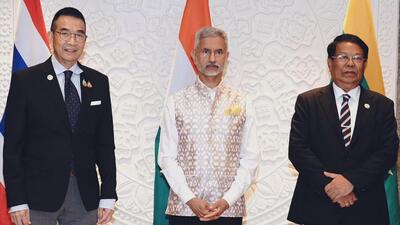 S Jaishankar said discussions at the trilateral meeting also focused on connectivity projects that are “crucial for the future of Bimstec”. (X/DrSJaishankar) S Jaishankar said discussions at the trilateral meeting also focused on connectivity projects that are “crucial for the future of Bimstec”. (X/DrSJaishankar)