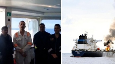 Indian Captain Avhilash Rawat and crew win IMO 2024 Award for Bravery at Sea (X/@dgship_goi) Indian Captain Avhilash Rawat and crew win IMO 2024 Award for Bravery at Sea (X/@dgship_goi)