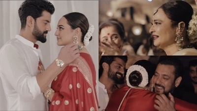 Sonakshi Sinha, Rekha, Salman Khan and Zaheer Iqbal star in a new video. Sonakshi Sinha, Rekha, Salman Khan and Zaheer Iqbal star in a new video.