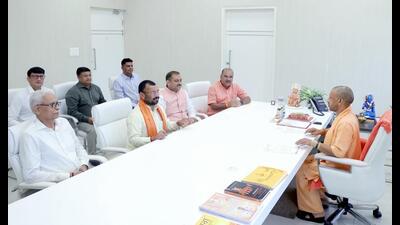 UP CM Yogi Adityanath meeting the delegation of Unaided Private Schools’ Association, Uttar Pradesh and Confederation of Independent Schools in Lucknow on July 11. (Sourced) UP CM Yogi Adityanath meeting the delegation of Unaided Private Schools’ Association, Uttar Pradesh and Confederation of Independent Schools in Lucknow on July 11. (Sourced)