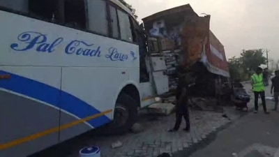 The incident took place near Toli village of Thana Sikandrarao in Uttar Pradesh's Hathras on Thursday morning, (ANI) The incident took place near Toli village of Thana Sikandrarao in Uttar Pradesh's Hathras on Thursday morning, (ANI)
