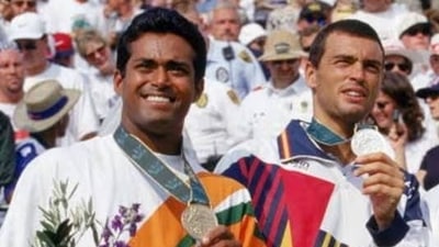 Leander Paes ended a medal drought that went on for three Games editions at the 1995 Atalanta Olympics. He was the first Indian in 44 years to win an individual medal and it was the first for the country since the men's hockey team's gold in 1980. Paes lost in the semi-finals to eventual gold medal winner Andre Agassi and faced Brazil's Fernando Meligeni in the bronze medal match. He won 3-6, 6-2, 6-4. (Getty Images) Leander Paes ended a medal drought that went on for three Games editions at the 1995 Atalanta Olympics. He was the first Indian in 44 years to win an individual medal and it was the first for the country since the men's hockey team's gold in 1980. Paes lost in the semi-finals to eventual gold medal winner Andre Agassi and faced Brazil's Fernando Meligeni in the bronze medal match. He won 3-6, 6-2, 6-4. (Getty Images)