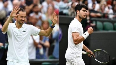 Daniil Medvedev is up against Carlos Alcaraz in the Wimbledon 2024 semi-final. Daniil Medvedev is up against Carlos Alcaraz in the Wimbledon 2024 semi-final.