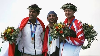 Rajyavardhan Singh Rathore was India's sole medal-winner at the 2004 Athens Olympics. Rathore was the first Indian to win an individual silver. He finished with a score of 135 in the qualification round of men's trap shooting. In the final, Rathore shot 179 to finish a point above China's Wang Zheng. (Getty Images) Rajyavardhan Singh Rathore was India's sole medal-winner at the 2004 Athens Olympics. Rathore was the first Indian to win an individual silver. He finished with a score of 135 in the qualification round of men's trap shooting. In the final, Rathore shot 179 to finish a point above China's Wang Zheng. (Getty Images)