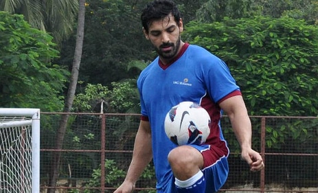 John Abraham on the football field John Abraham on the football field