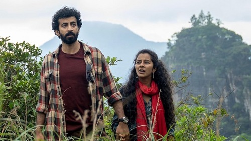 Roshan Mathew and Darshana Rajendran in a still from the movie in costumes designed by Shilpi Agarwal. (IMDb) Roshan Mathew and Darshana Rajendran in a still from the movie in costumes designed by Shilpi Agarwal. (IMDb)
