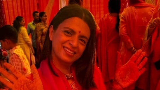 Kangana Ranaut’s sister Rangoli also shared happy pics from the wedding.