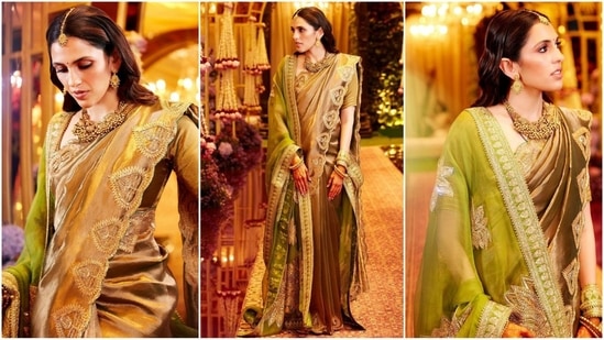 Shloka Mehta wows in tissue saree worth a ‘modest’ ₹60,000, nani's heirloom gold jewellery at Anant Ambani -Radhika’s mehendi