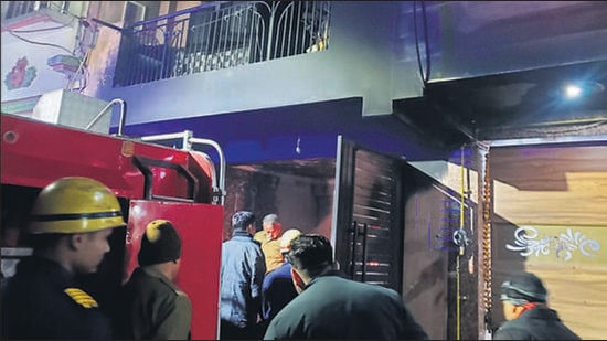 A short circuit in the basement is suspected to have started the fire. (HT Archive) A short circuit in the basement is suspected to have started the fire. (HT Archive)