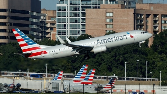 An American Airlines plane's tyre exploded (REUTERS/Joshua Roberts/File Photo - representational image)(REUTERS)