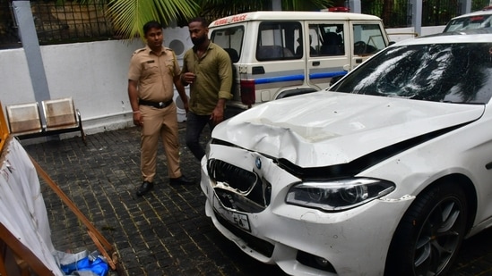 Mumbai hit-and-run: Mihir Shah confronted with driver; police recreate scene(Bhushan Koyande/HT Photo)