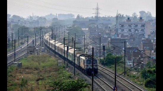 New Delhi: The New Delhi-Dibrugarh special train leaves the New Delhi Railway Station in New Delhi, Tuesday, May 12, 2020. (PTI Photo)(PTI12-05-2020_000245B) (PTI)