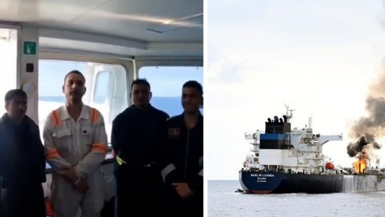 Indian Captain Avhilash Rawat and crew win IMO 2024 Award for Bravery at Sea(X/@dgship_goi)