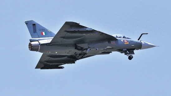 The Indian Air Force (IAF) is unhappy with the current pace of the Tejas light combat aircraft (LCA Mk-1A) programme. (HT Photo)