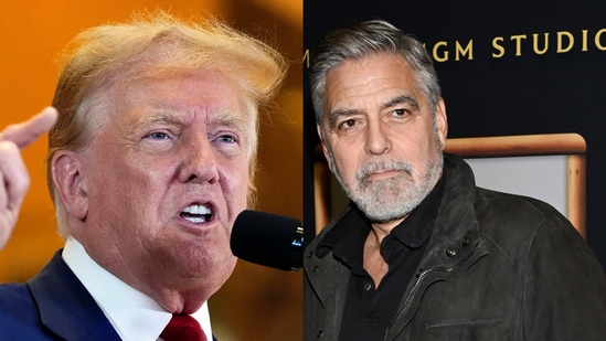 Donald Trump unleashes scathing attack on George Clooney after op-ed urging Joe Biden to withdraw.(AP)