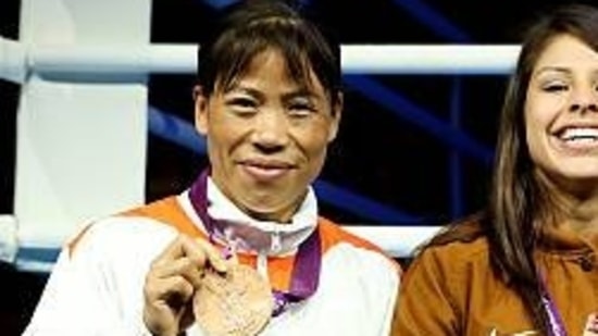 Mary Kom won India's second boxing medal at the Olympics by winning bronze at London 2012. She was the first Indian woman to win a Games boxing medal and her success made it the first time that two women, the other being Saina Nehwal, from the country had medalled at the same Olympics. (Getty Images)