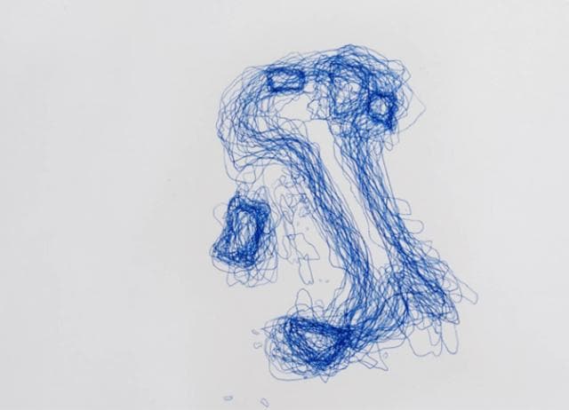 Gupta superimposes the 100 drawings to create a composite, such as this map of Italy. Gupta superimposes the 100 drawings to create a composite, such as this map of Italy.
