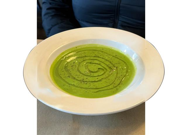 The Devonshire serves a delicious ham and pea soup. The Devonshire serves a delicious ham and pea soup.