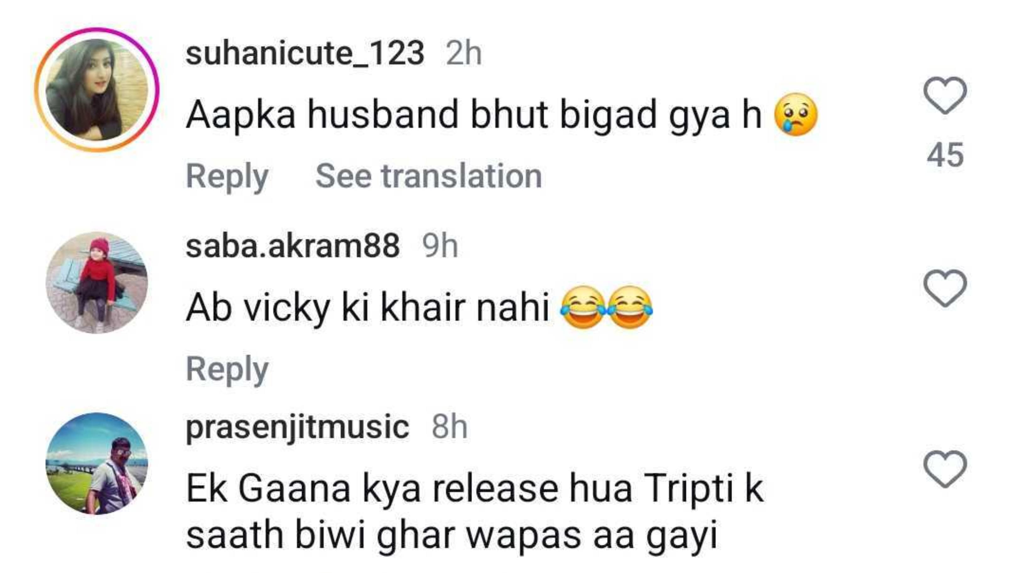 Comment section under a video of Katrina Kaif at the airport