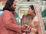 First pic of Anant Ambani and Radhika Merchant at their wedding which took place on July 12. First pic of Anant Ambani and Radhika Merchant at their wedding which took place on July 12.