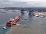 San Fernando vessel is currently anchored at the port as part of a trial run of the seaport's commercial operations which will continue for two months.The commissioning of the seaport is expected by October (ANI Photo) San Fernando vessel is currently anchored at the port as part of a trial run of the seaport's commercial operations which will continue for two months.The commissioning of the seaport is expected by October (ANI Photo)