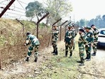 Agartala, Jul 12 (ANI): Border Security Force (BSF) officials inspect the Single Row Fencing (SRF) at the Kathalchari Border Out Post area (India-Bangladesh border) (ANI Photo)(Papan Das) Agartala, Jul 12 (ANI): Border Security Force (BSF) officials inspect the Single Row Fencing (SRF) at the Kathalchari Border Out Post area (India-Bangladesh border) (ANI Photo)(Papan Das)