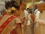 Tina and Anil Ambani received Lalu Yadav at Anant Ambani and Radhika Merchant's wedding. Tina and Anil Ambani received Lalu Yadav at Anant Ambani and Radhika Merchant's wedding.